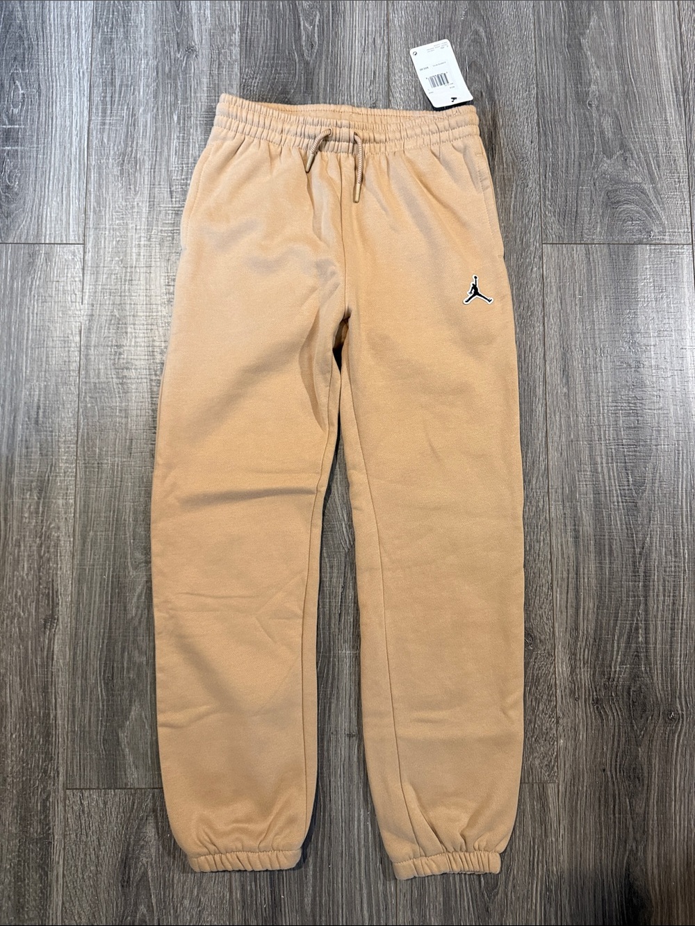 Jordan Kids Tan Fleece Joggers with Jumpman Logo Size 12/13 NWT